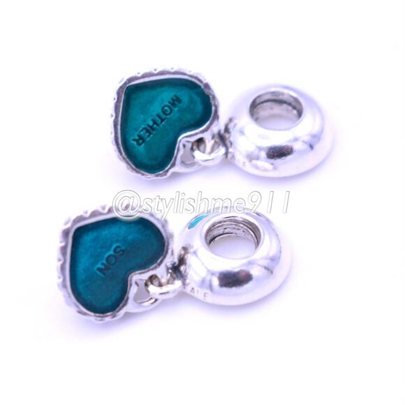 Authentic PANDORA Retired Piece of My Heart Mother / Son Charms - Picture 10 of 11